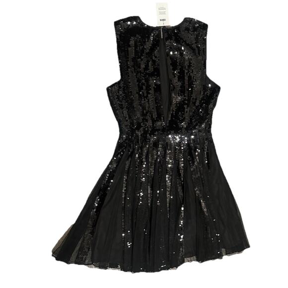 ASOS Y2k black short mesh dress Design with sequins,perfect for parties 4 Aline - Picture 16 of 16